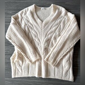 NWOT. Bluivy White Sweater. Size M/L.